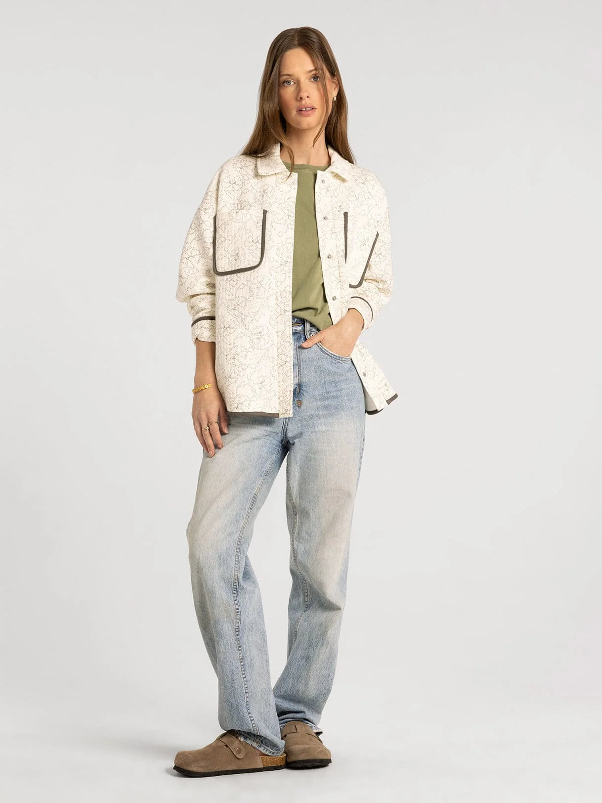 Claremont Jacket: Ivory Floral