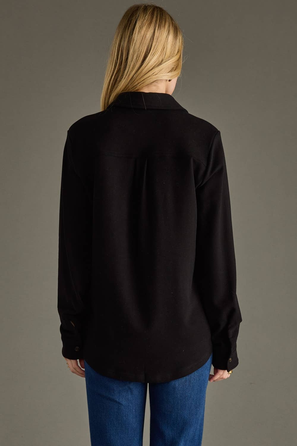 Black Super Soft Button Up