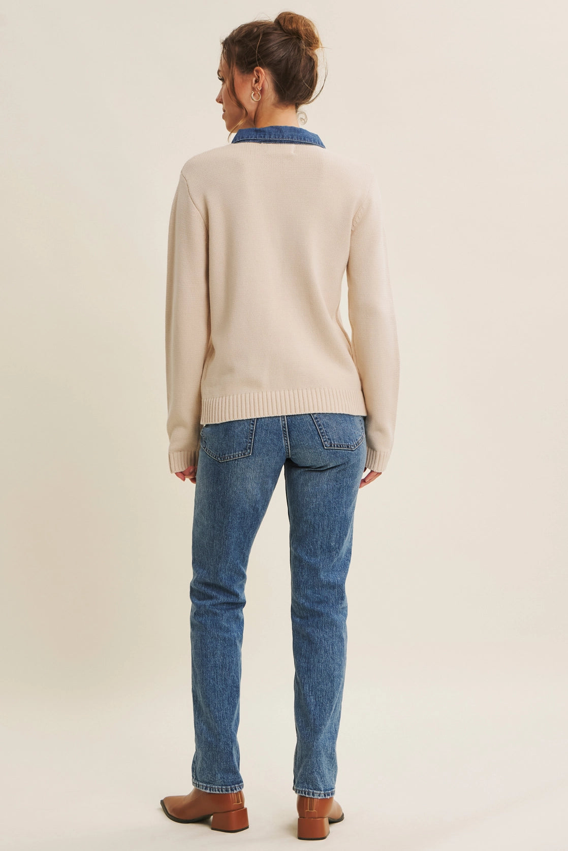 Classic Yet Endlessly Wearable Henley Sweater - Ecru