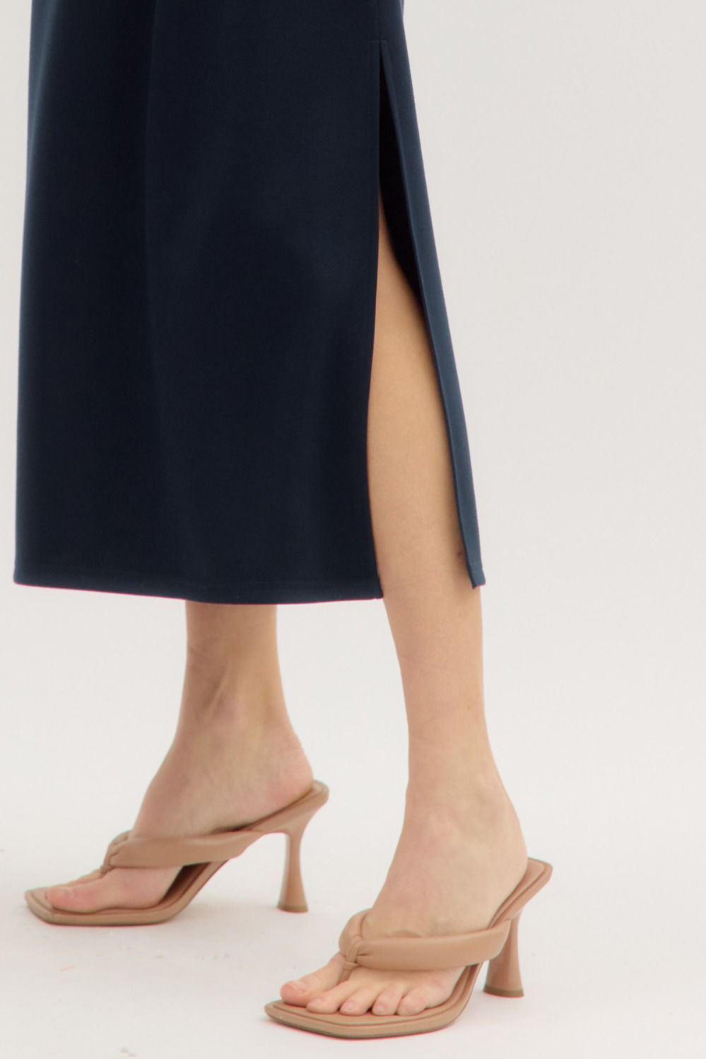 Caroline Sleeveless Midi Dress - Navy