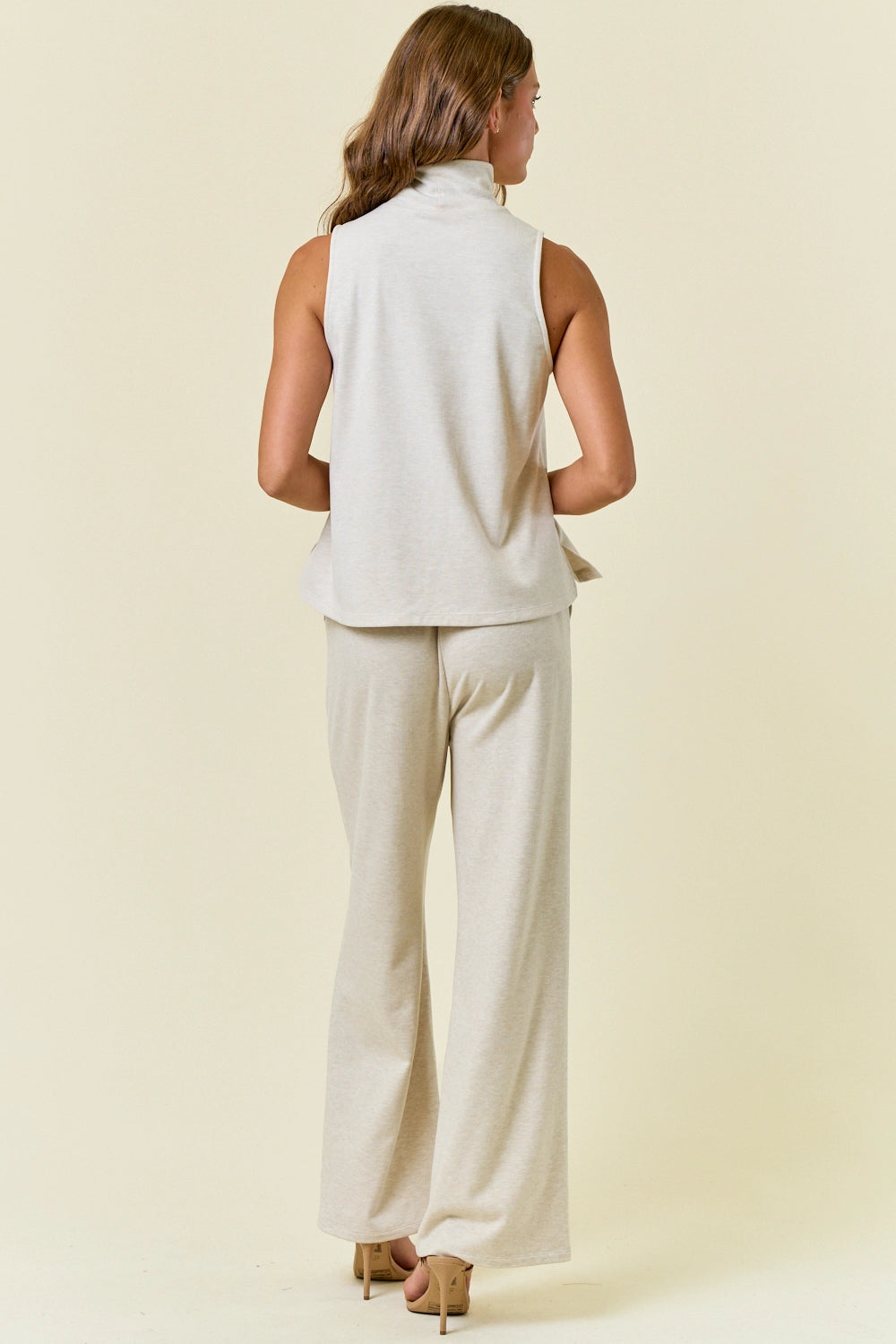 Oat Buttery Soft Pintuck A-Line Tank