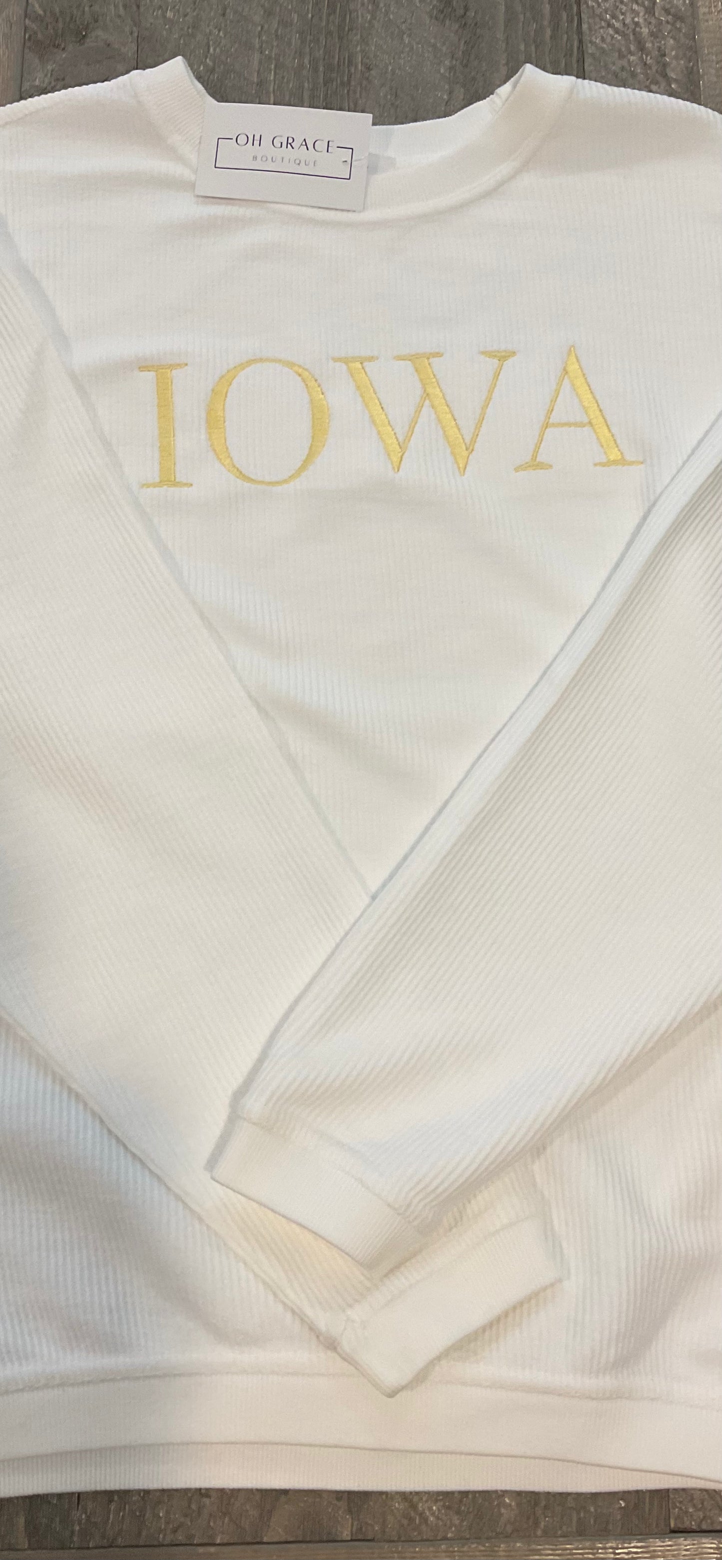 IOWA Corded Crew - White