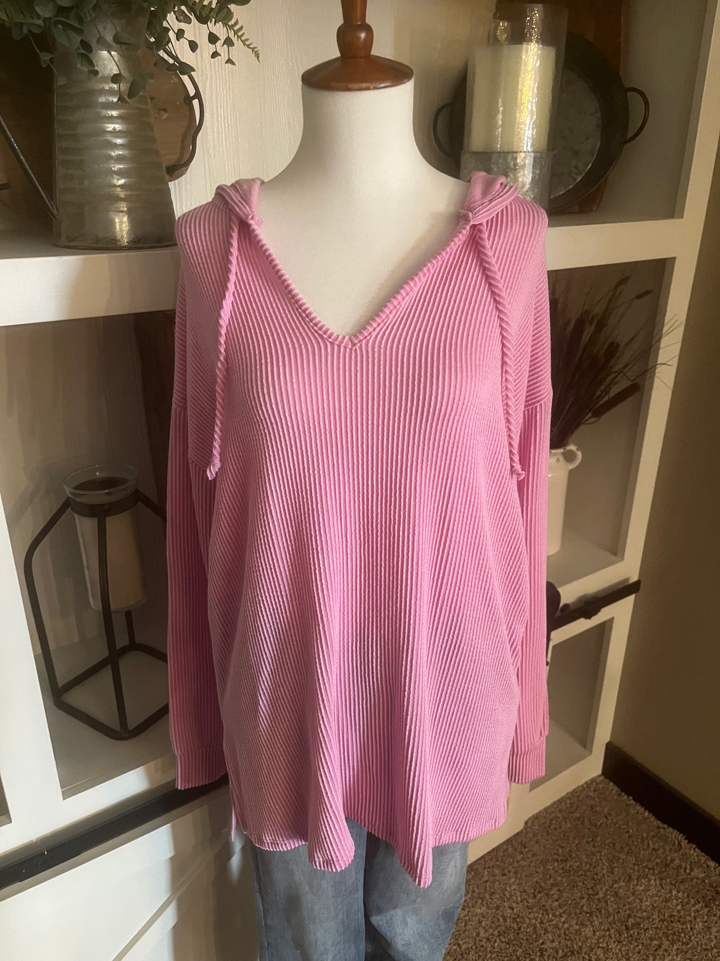 Ribbed Hoodie - Orchid