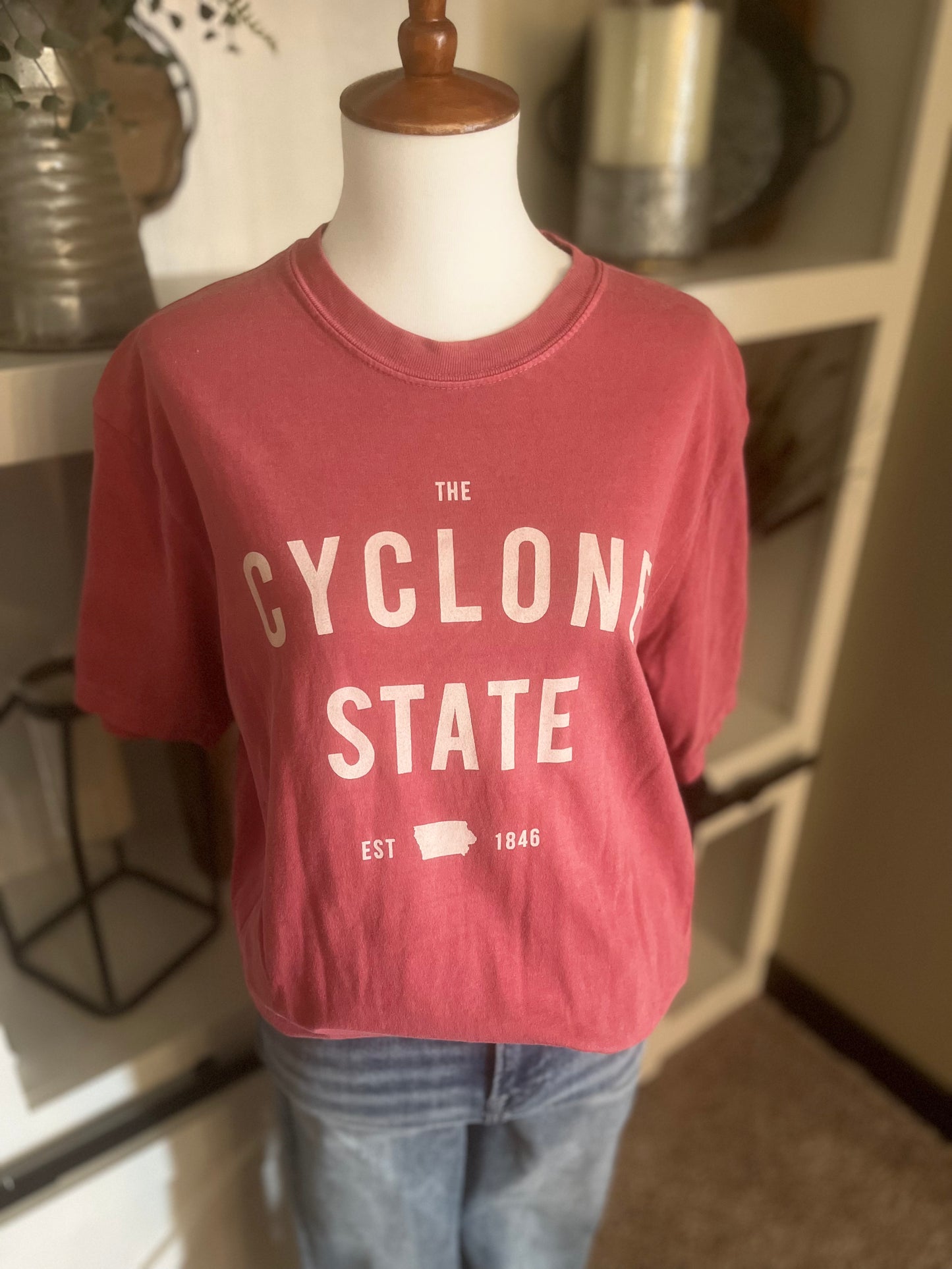 Cyclone State T-Shirt - Crimson