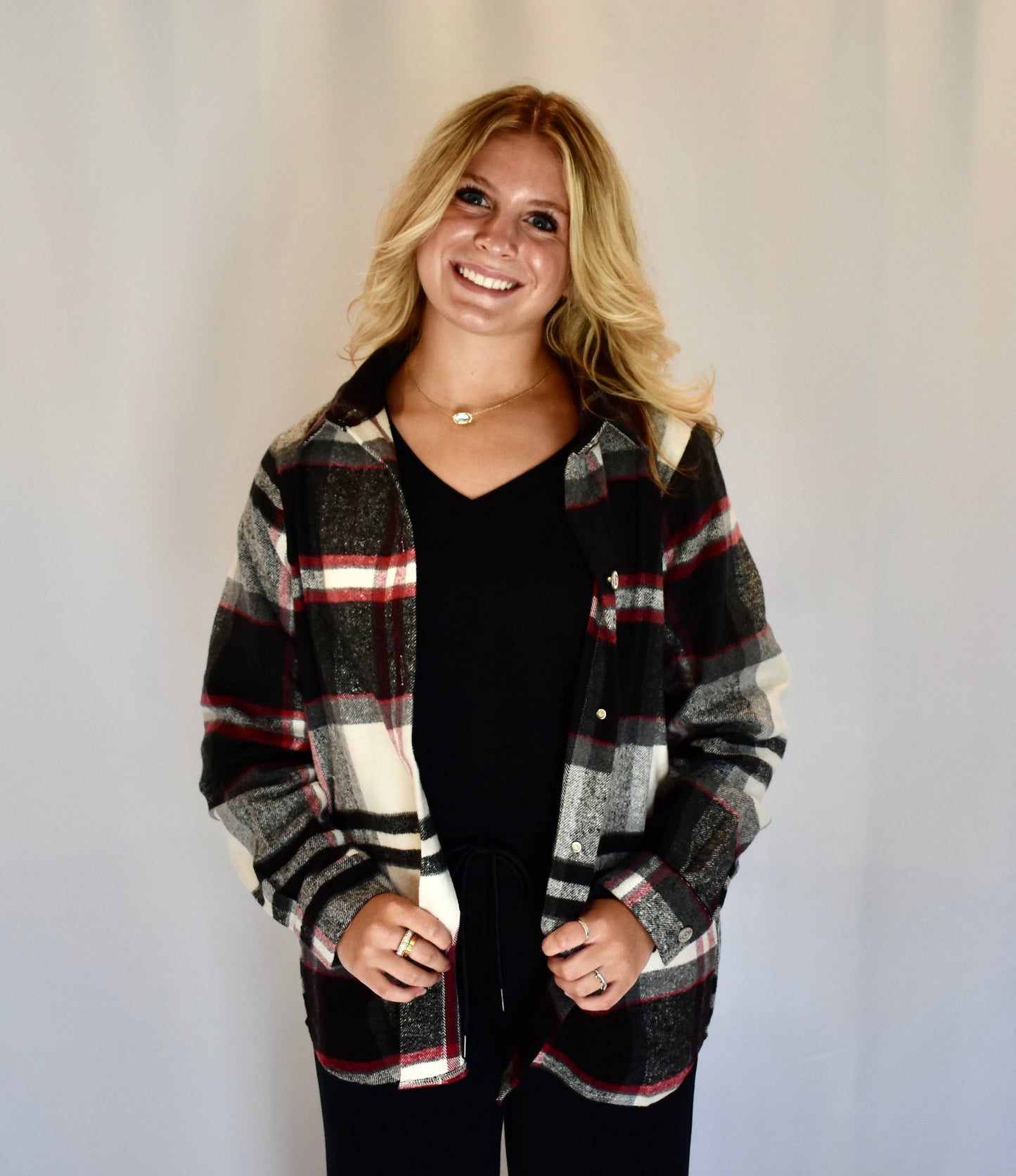 Red & Black Plaid Shacket