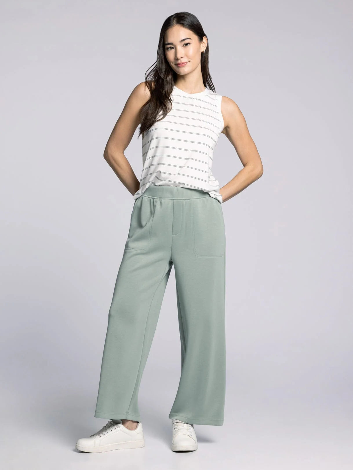 Mary Tank - Desert Green Stripe