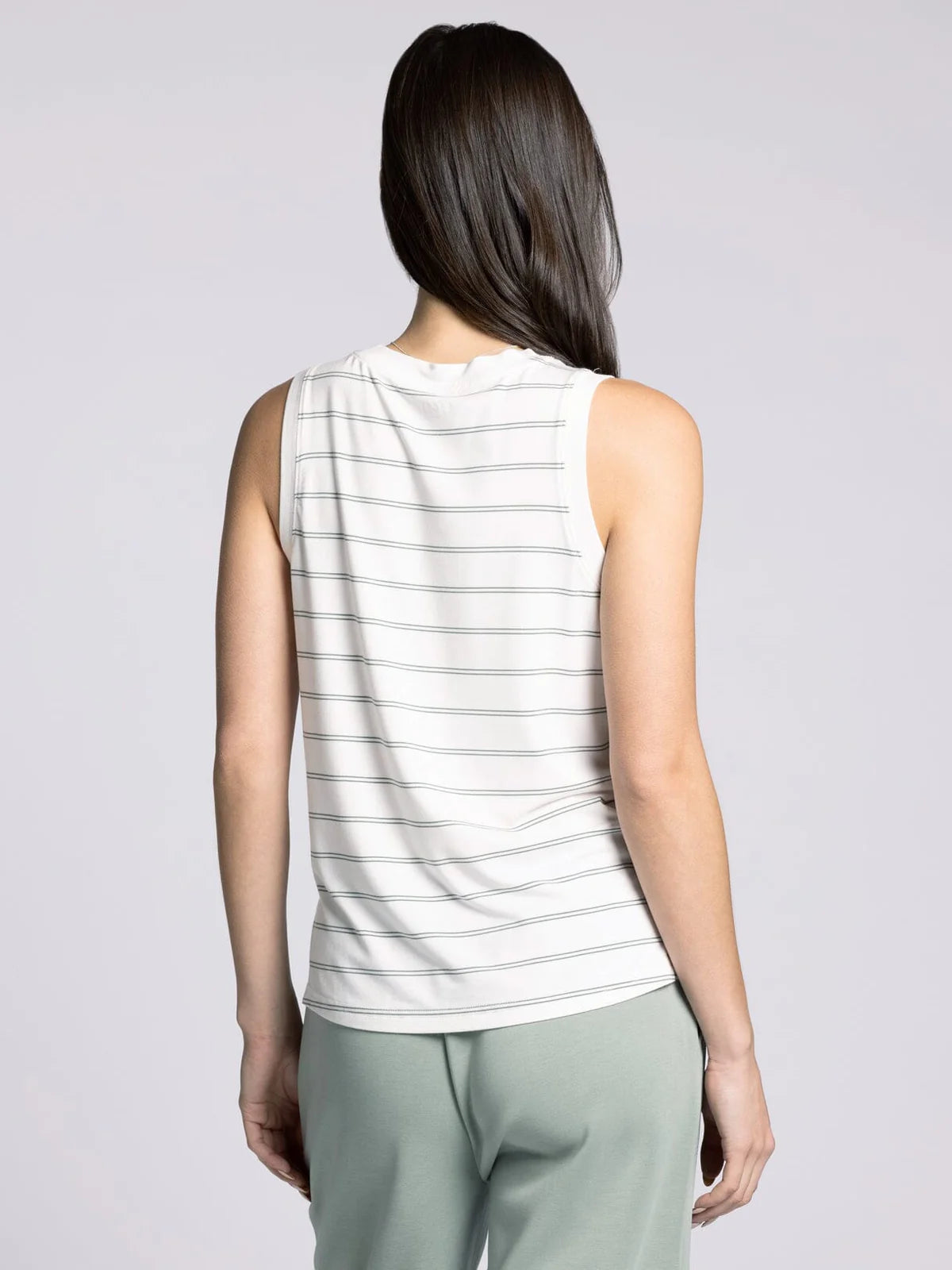 Mary Tank - Desert Green Stripe
