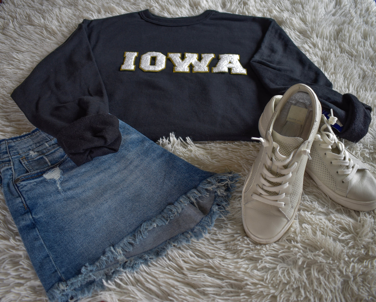 Iowa Chenille Patch Sweatshirt