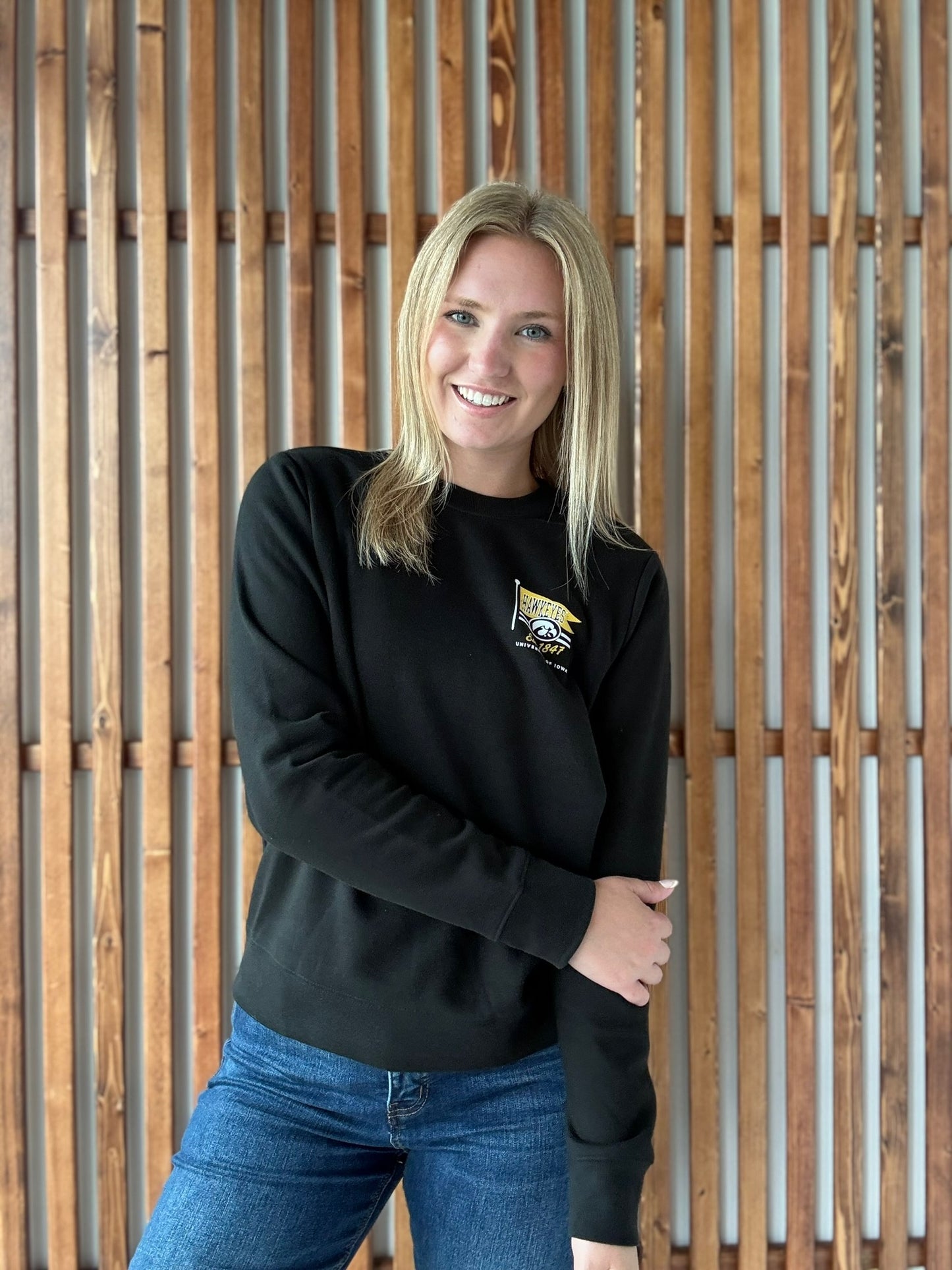 1847 Hawkeye Flag Crewneck