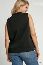 Sleeveless Textured Black