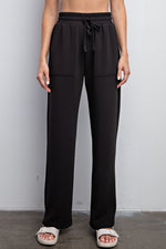 Modal Straight Lounge Pants with Pockets