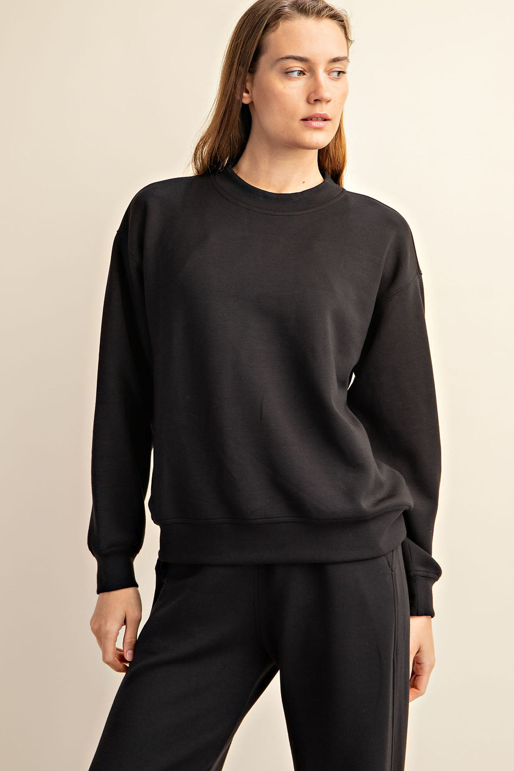 Mock Neck Modal Pullover