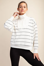 Modal Quarter Zip Mock Neck Pullover