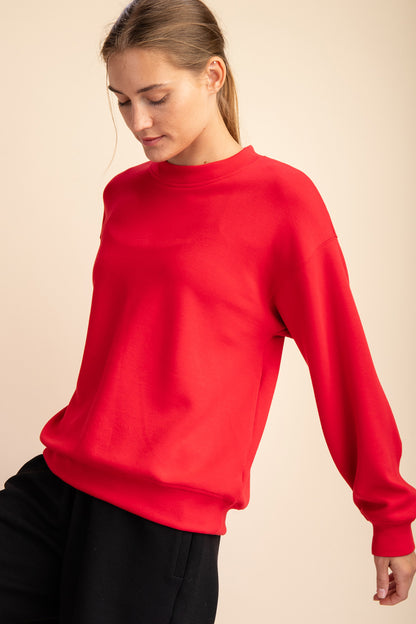 Mock Neck Modal Pullover