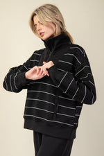 Modal Quarter Zip Mock Neck Pullover