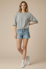 Round Neck Capri Top