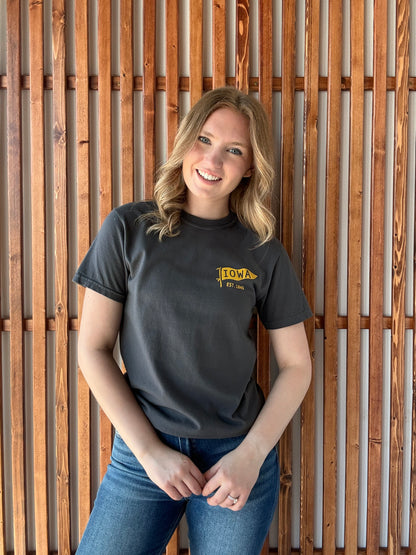 Iowa Left Chest Flag Tee