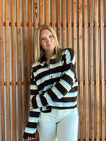 Baby Blue & Chocolate Stripe Sweater