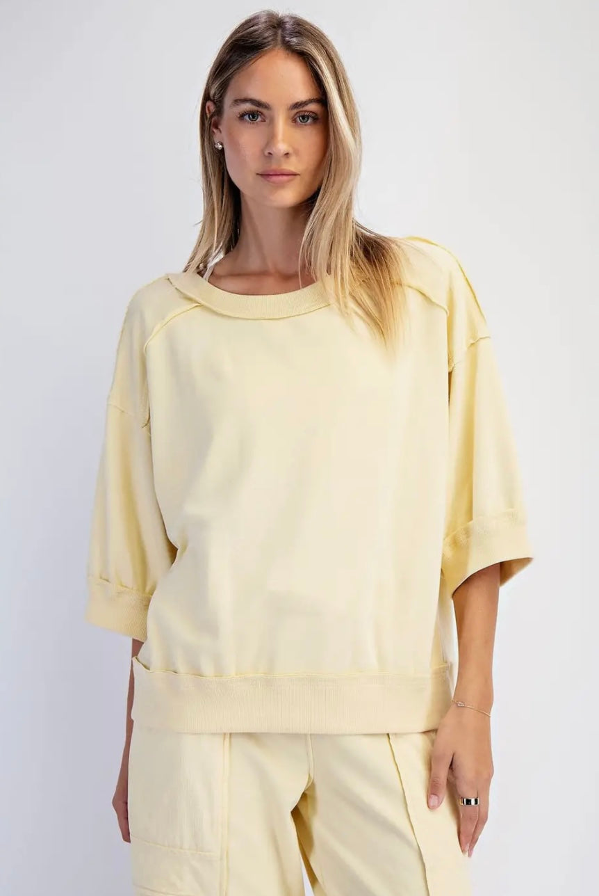 French Terry Short Sleeve: Lemonilla