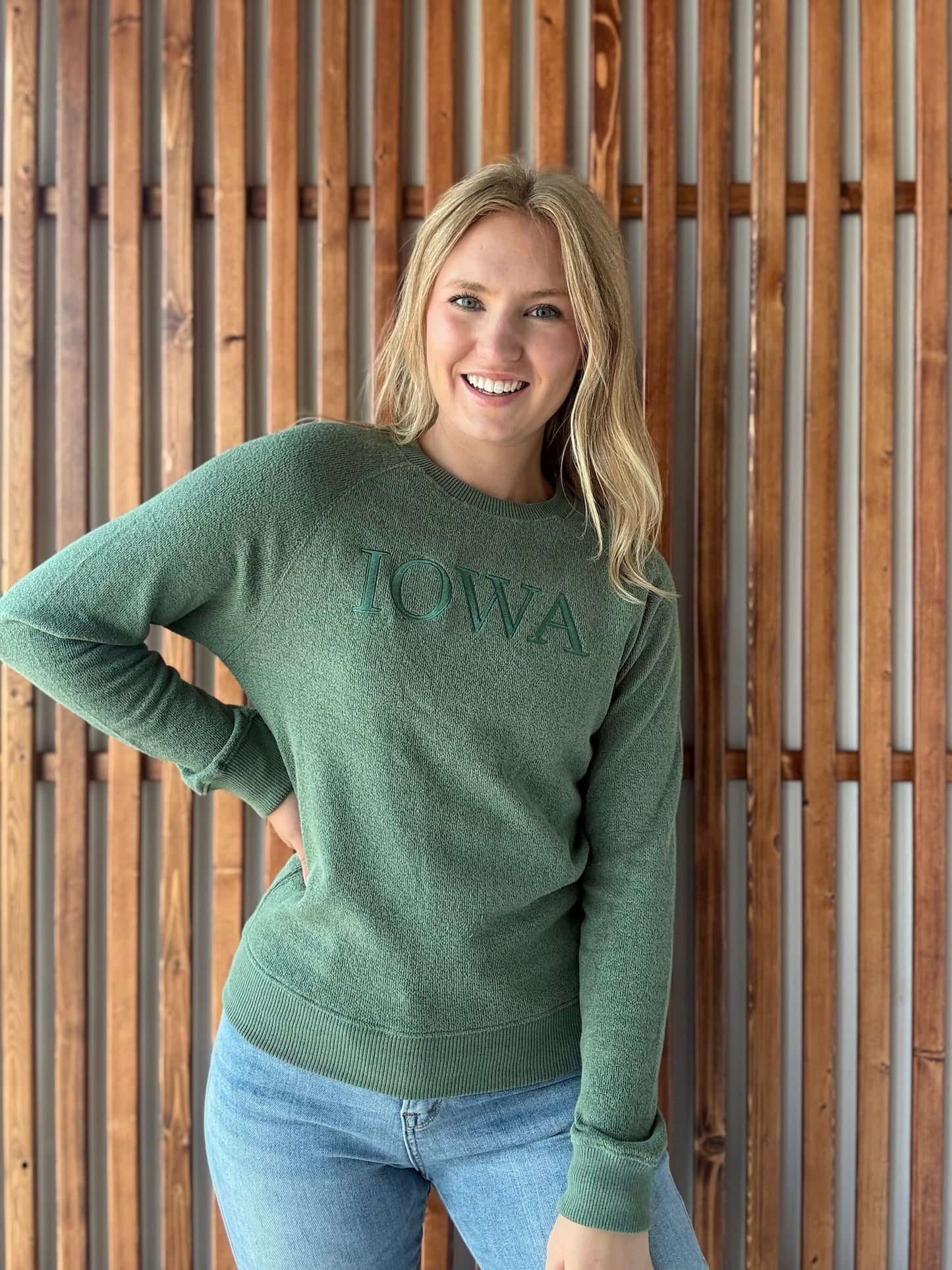 Warm-up Crew: Sage Embroidery