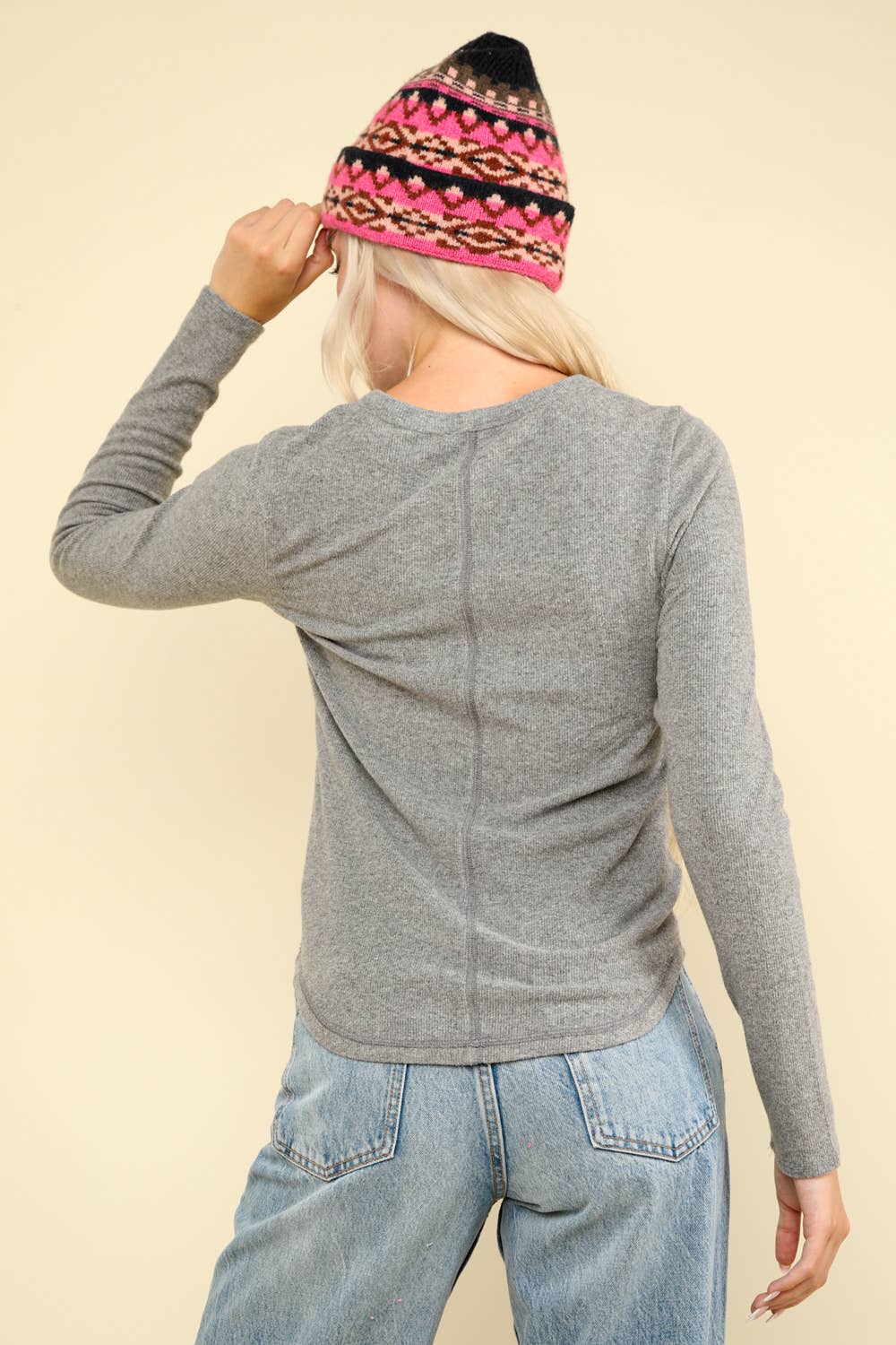 Soft Brushed Solid Knit Casual Top - FINAL SALE