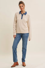 Classic Yet Endlessly Wearable Henley Sweater - Ecru