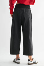 Voyager Wide Leg Cropped Pants - Black