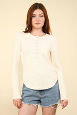 Soft Brushed Solid Knit Casual Top - FINAL SALE