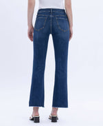 Julia TC HR Raw Hem Kick Flare Vervet Jeans