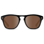 Dash - Unisex Polarized Square Sunglasses: Glossy Black / Brown Lens