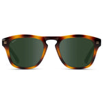 Dash - Unisex Polarized Square Sunglasses: Whiskey Brown Tortoise / Smoke Green Lens