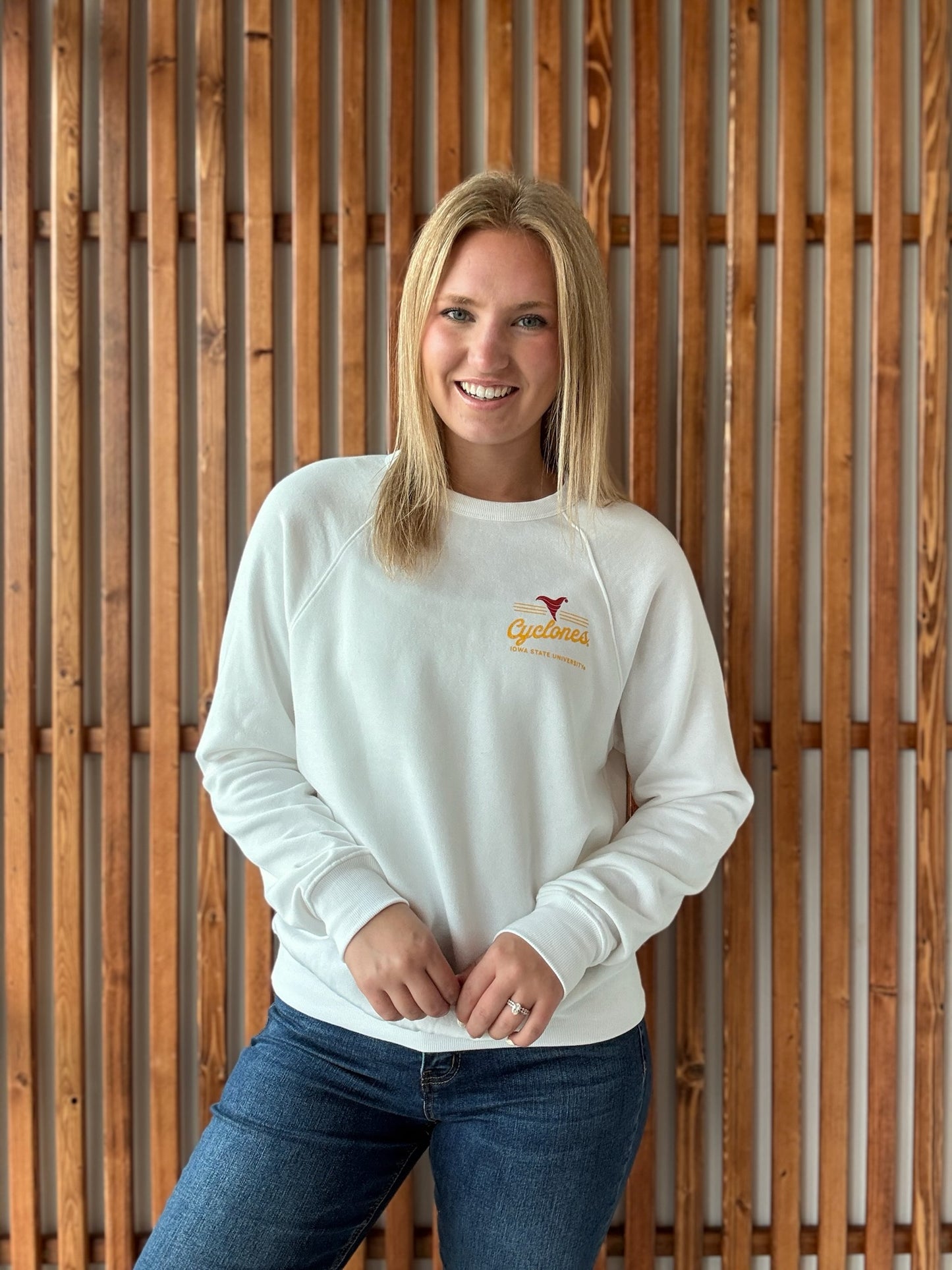Heritage Cyclone Crewneck: White
