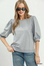 Casual Comfort Top: Heather Grey