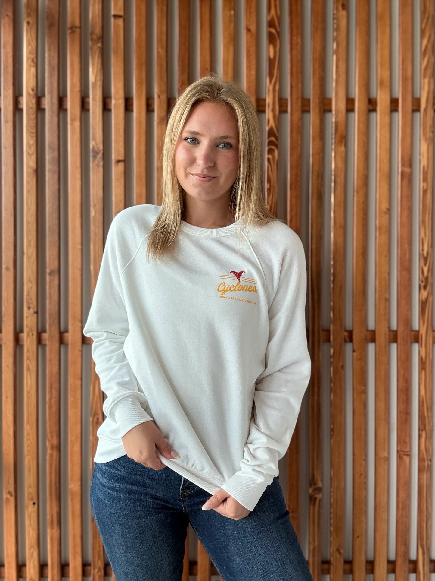Heritage Cyclone Crewneck: White