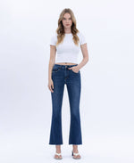 Julia TC HR Raw Hem Kick Flare Vervet Jeans