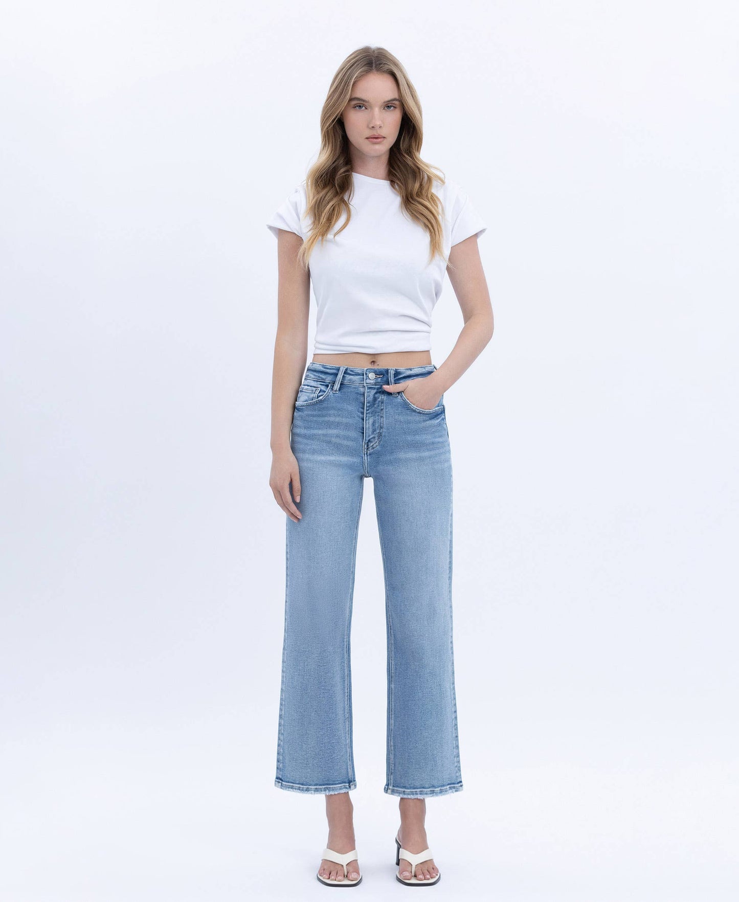 Enhance Super HR Ankle Slim Wide Vervet Jeans