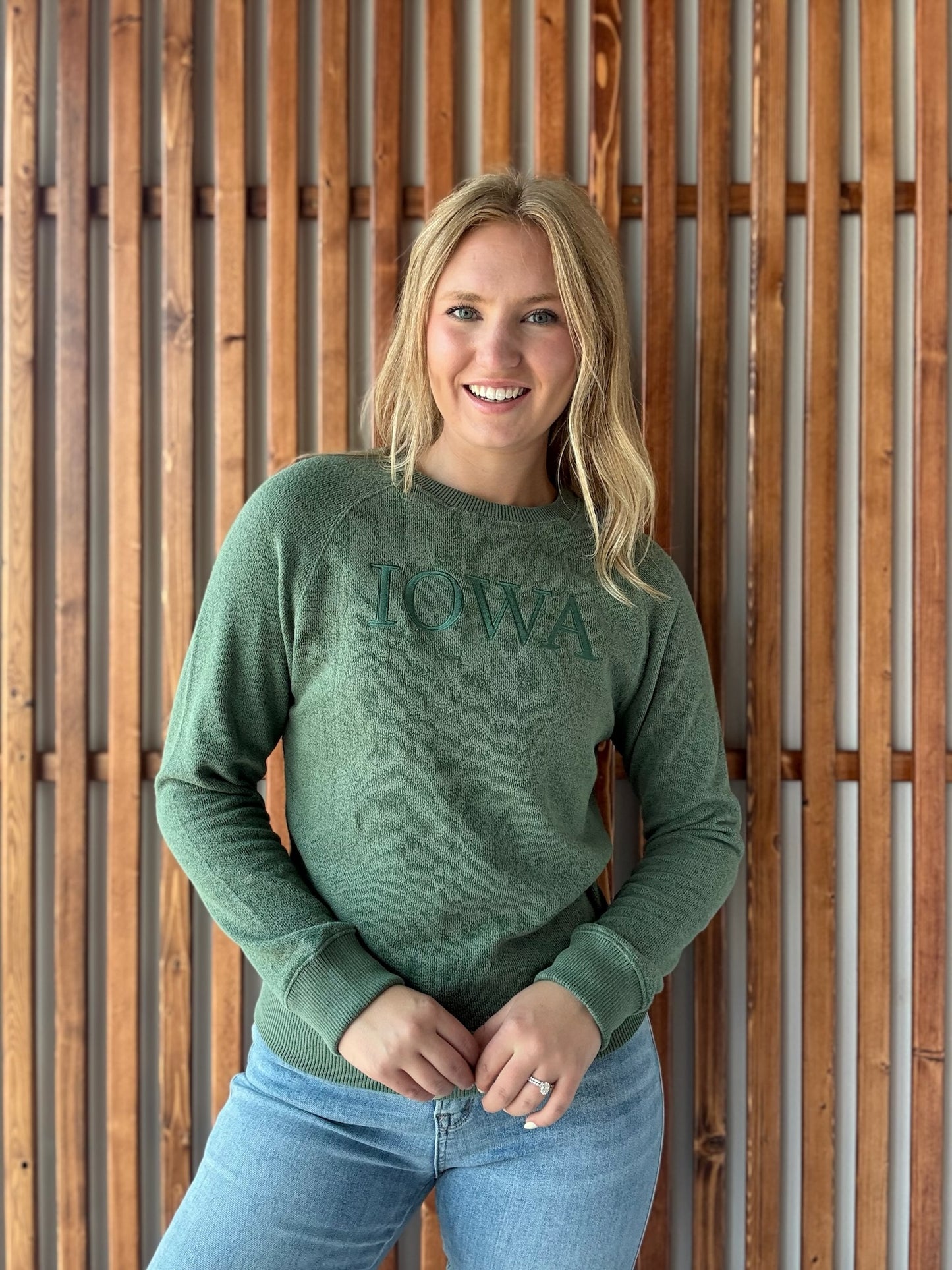 Warm-up Crew: Sage Embroidery