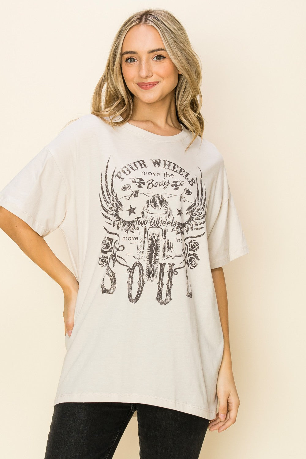 Two Wheels Move The Soul Graphic Tee