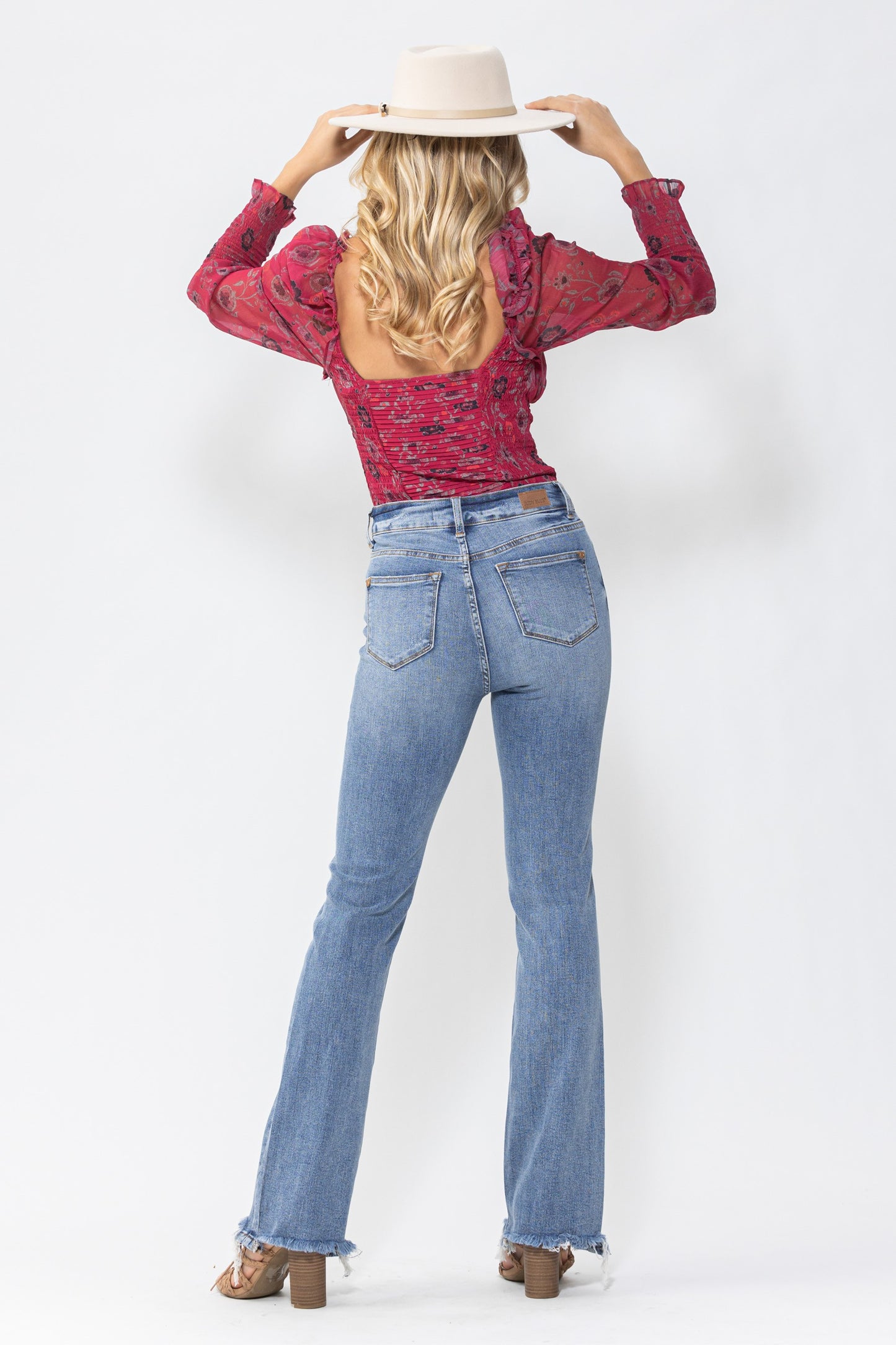 Double Button Bootcut Jean