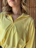 Drawstring Waist Quarter Zip - Butter