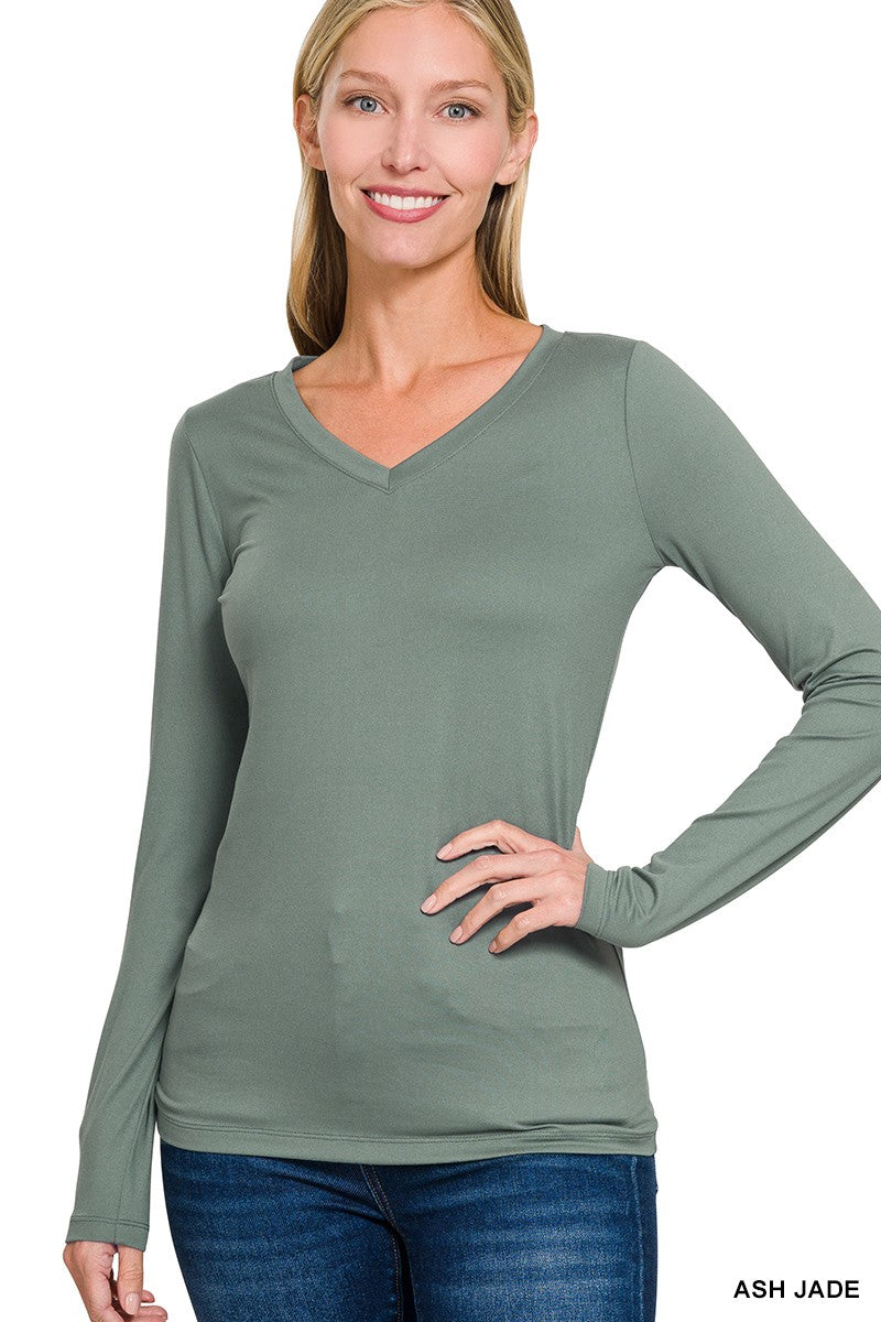 Butter Soft V-Neck Long Sleeve