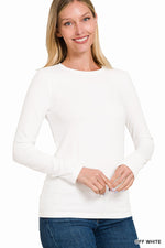 Butter Soft Round Neck Long Sleeve -  Off White