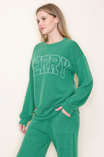 Ribbed Merry Long Sleeve - Green