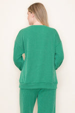 Ribbed Merry Long Sleeve - Green