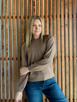 Lightweight Ribbed Sweater: Mocha