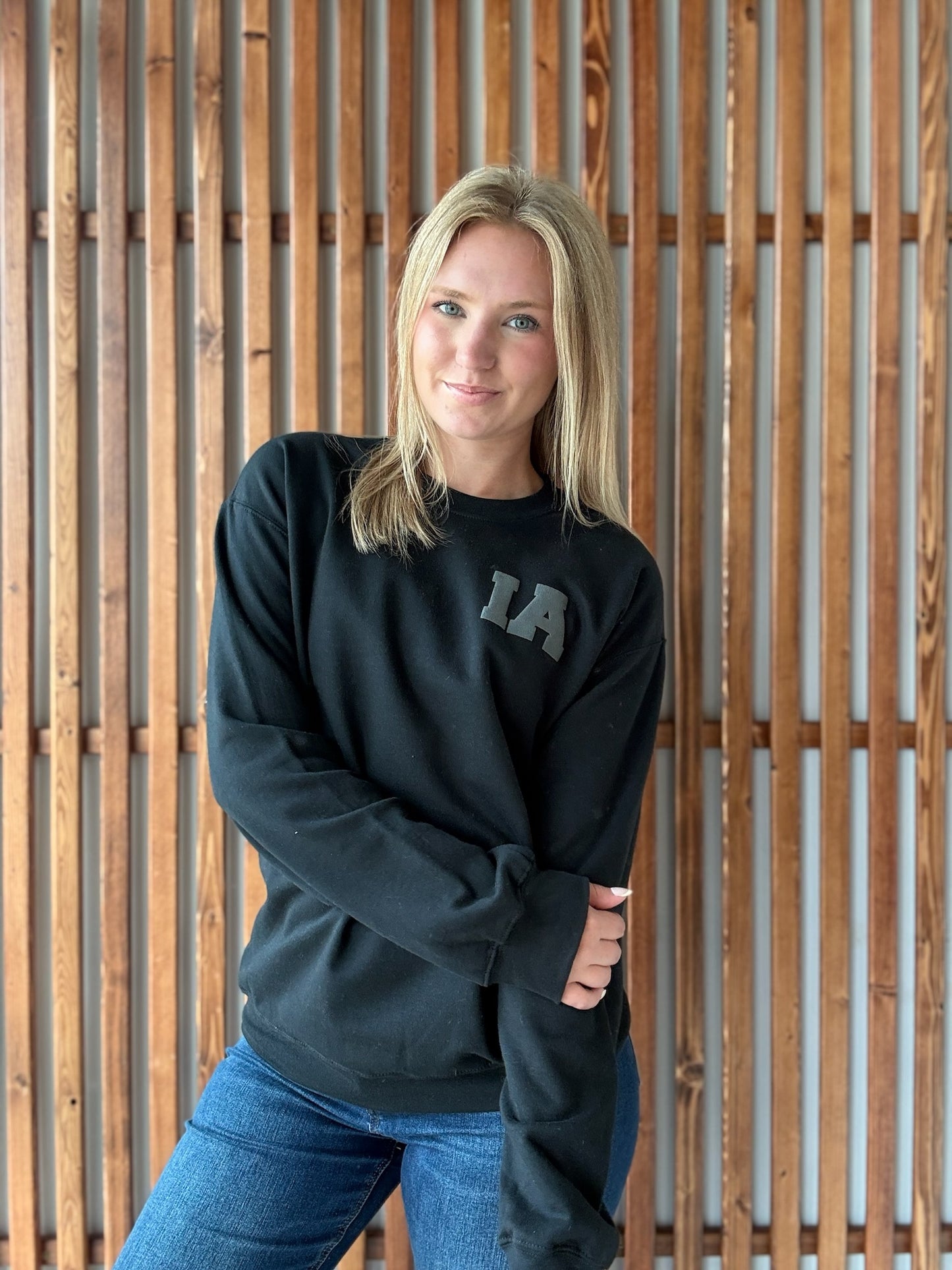 IA Hawkeye Puff Crewneck