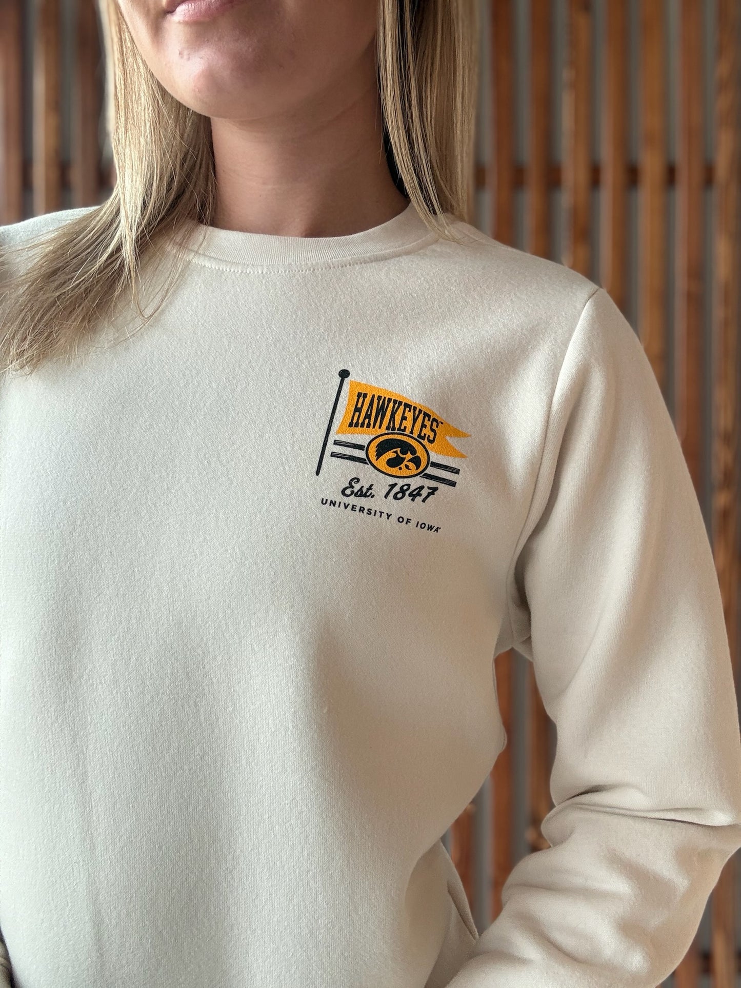 1847 Hawkeye Flag Crewneck