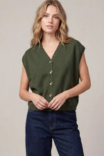 Button Down Sweater Vest