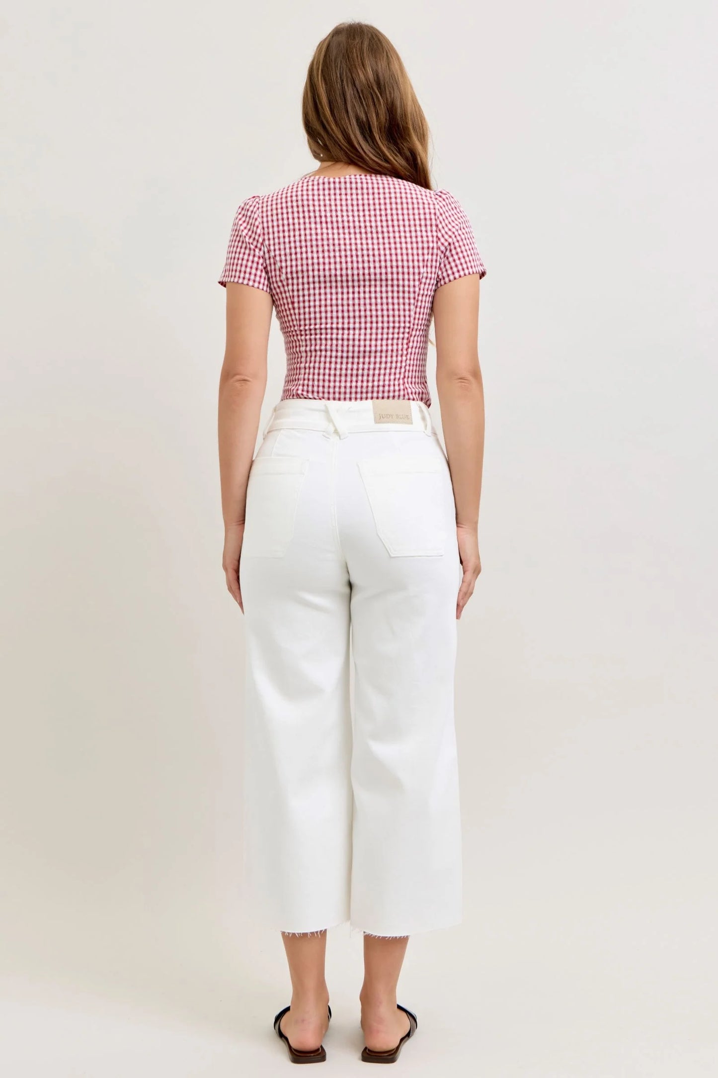 Cora HW Wide Crop Patch Pocket Judy Blue Jeans