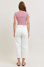 Cora HW Wide Crop Patch Pocket Judy Blue Jeans